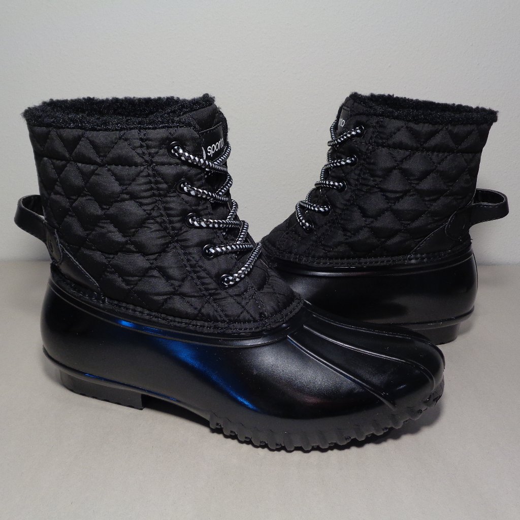 Sporto Size 9 M / Andie / Black / Lined / Duck Boots / New Women's Shoes